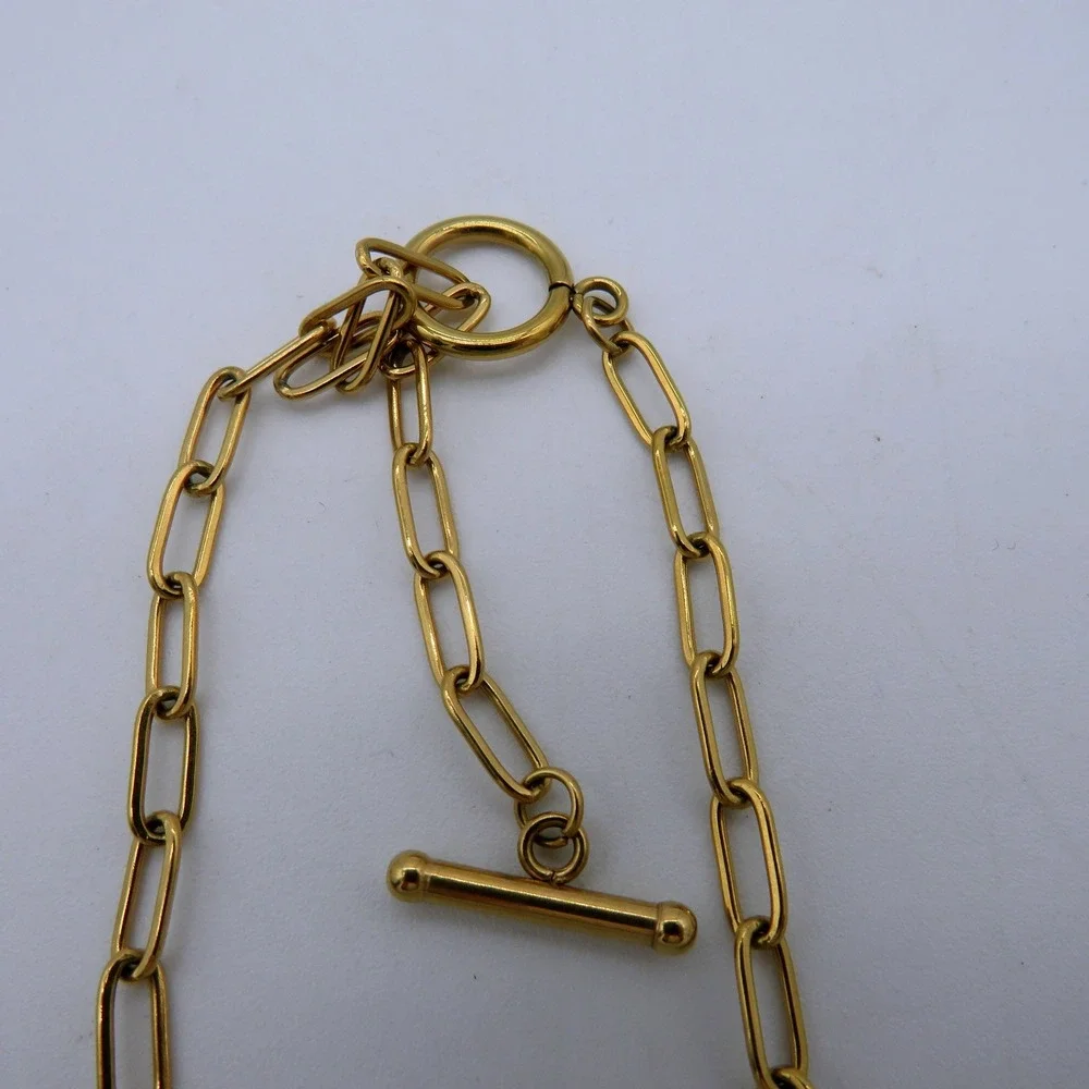 Gold Tone‎ Paperclip Link Chain 128